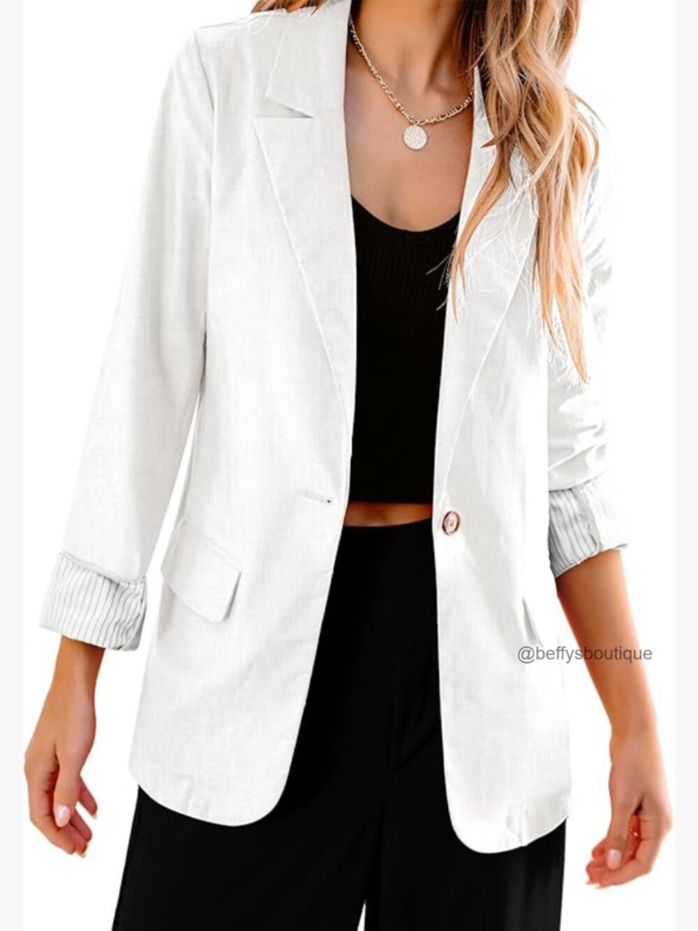 Women's Unlined Linen Blazer Business Casual Lightweight Suit Jacket